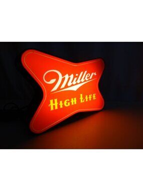 Vintage design Miller High Life LED Light Box – "The Champagne of Beers" USB-Pow